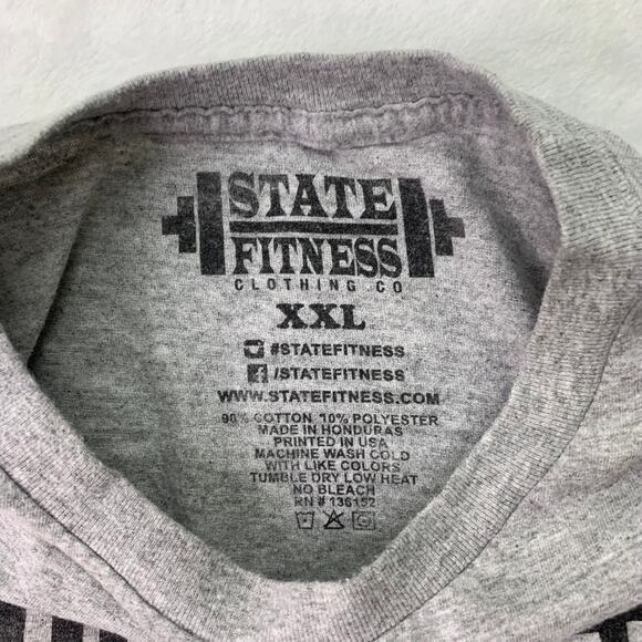 State Fitness Mens XXL Don't Set These Rockets Off Muscle Shirt Funny Humor Tee - Picture 3 of 5